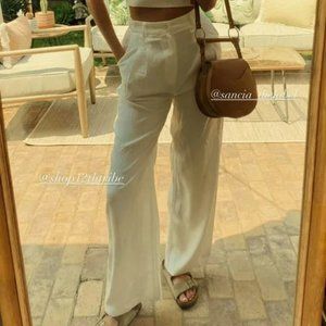 JAXON WHITE WIDE LEG TROUSERS (XL)
